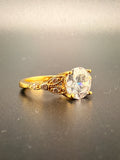 14K Gold Bonded Sterling Silver 2 CT CZ Wedding Ring – Size 5