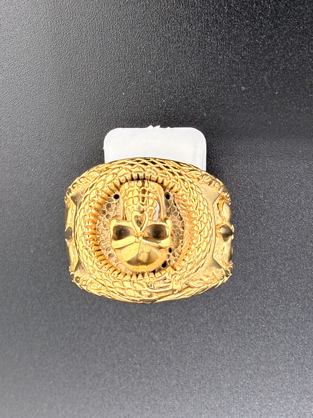 14K Gold Bonded Sterling Silver Skull Ring