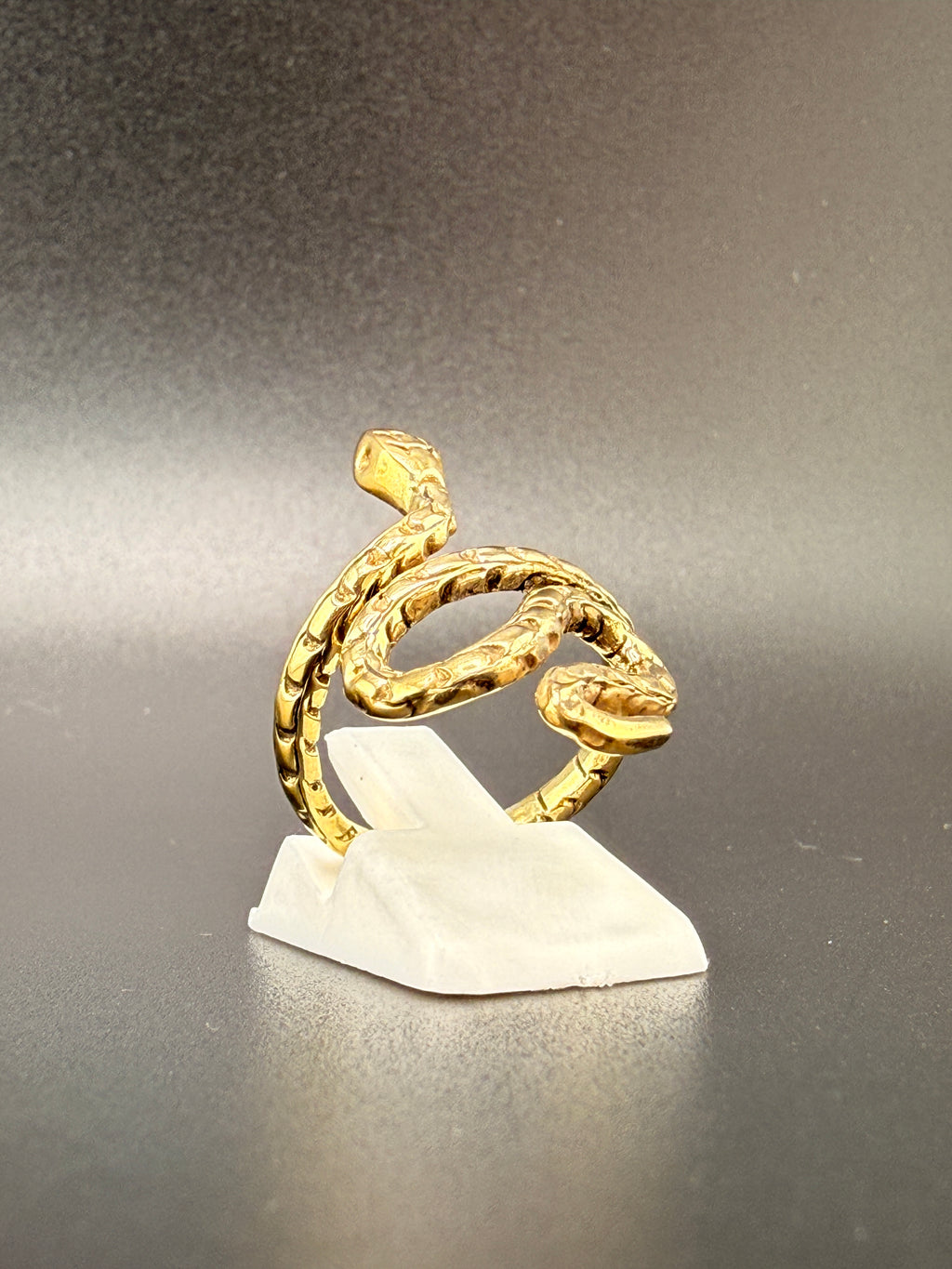 14K Gold Bonded Sterling Silver Snake Ring – 5.2 Grams