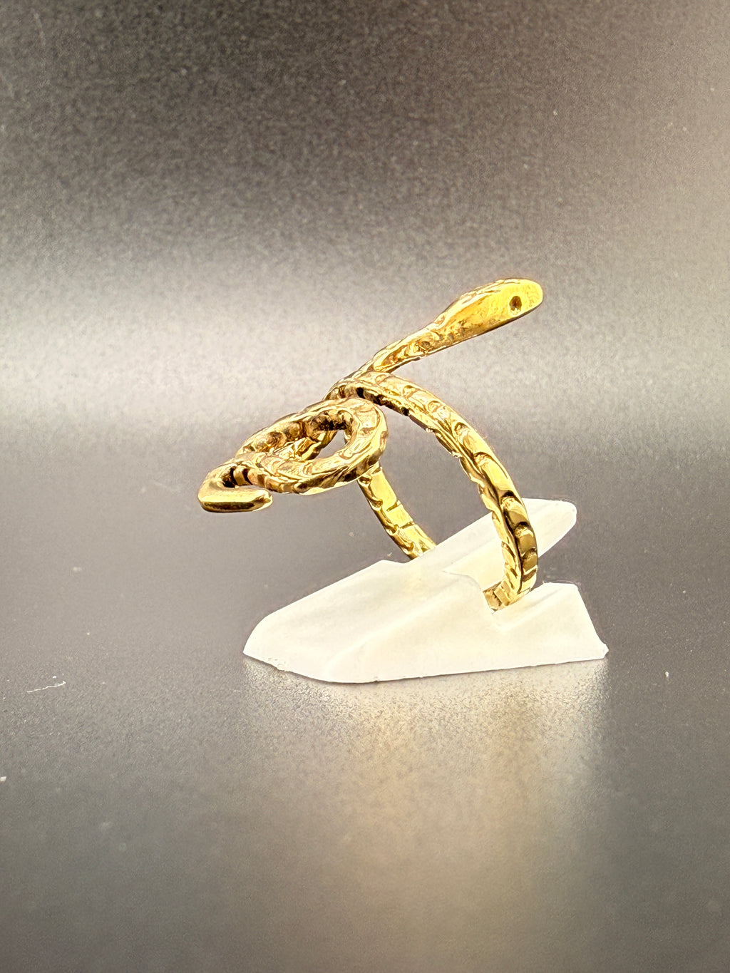 14K Gold Bonded Sterling Silver Snake Ring – 5.2 Grams