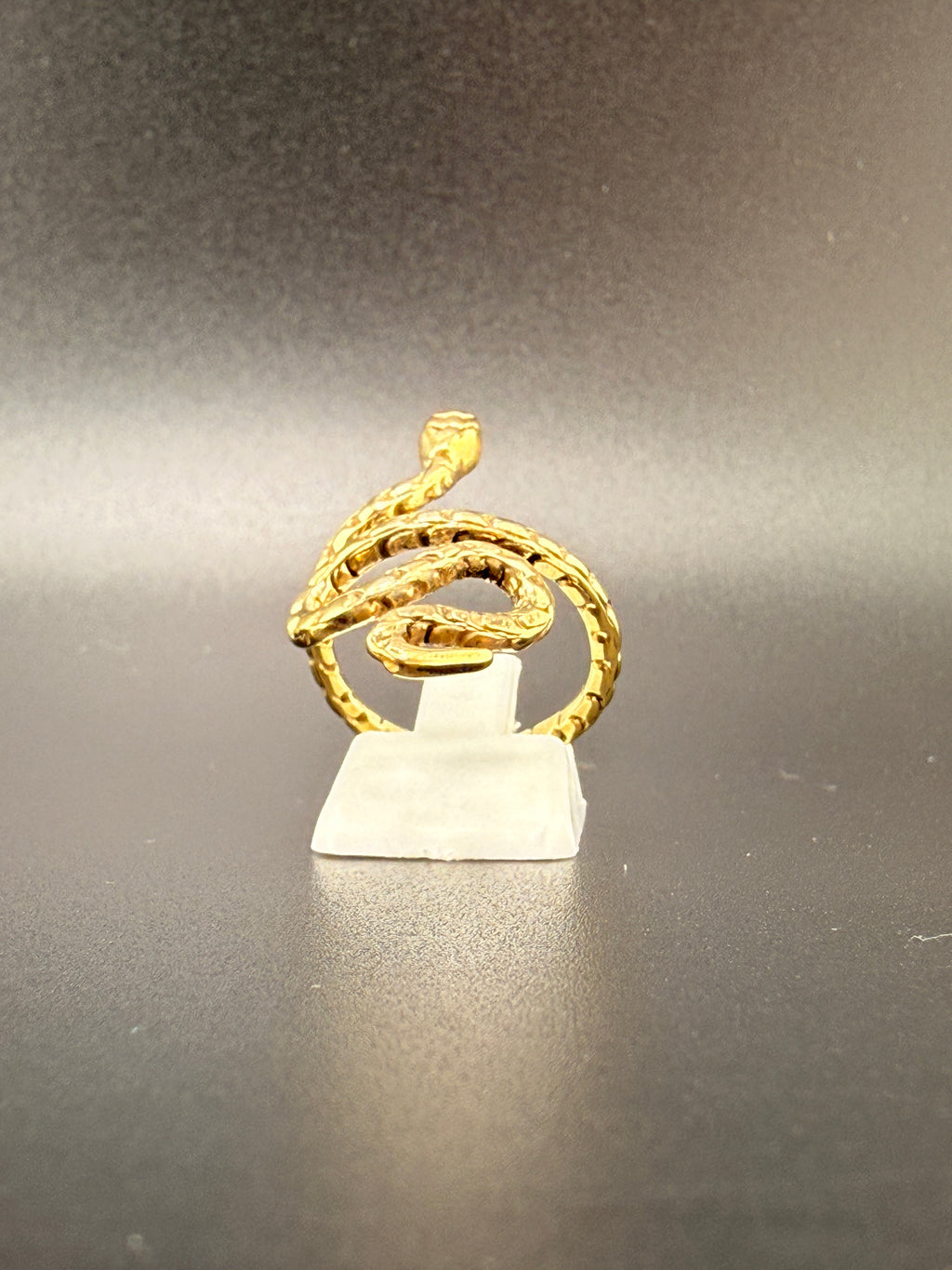 14K Gold Bonded Sterling Silver Snake Ring – 5.2 Grams