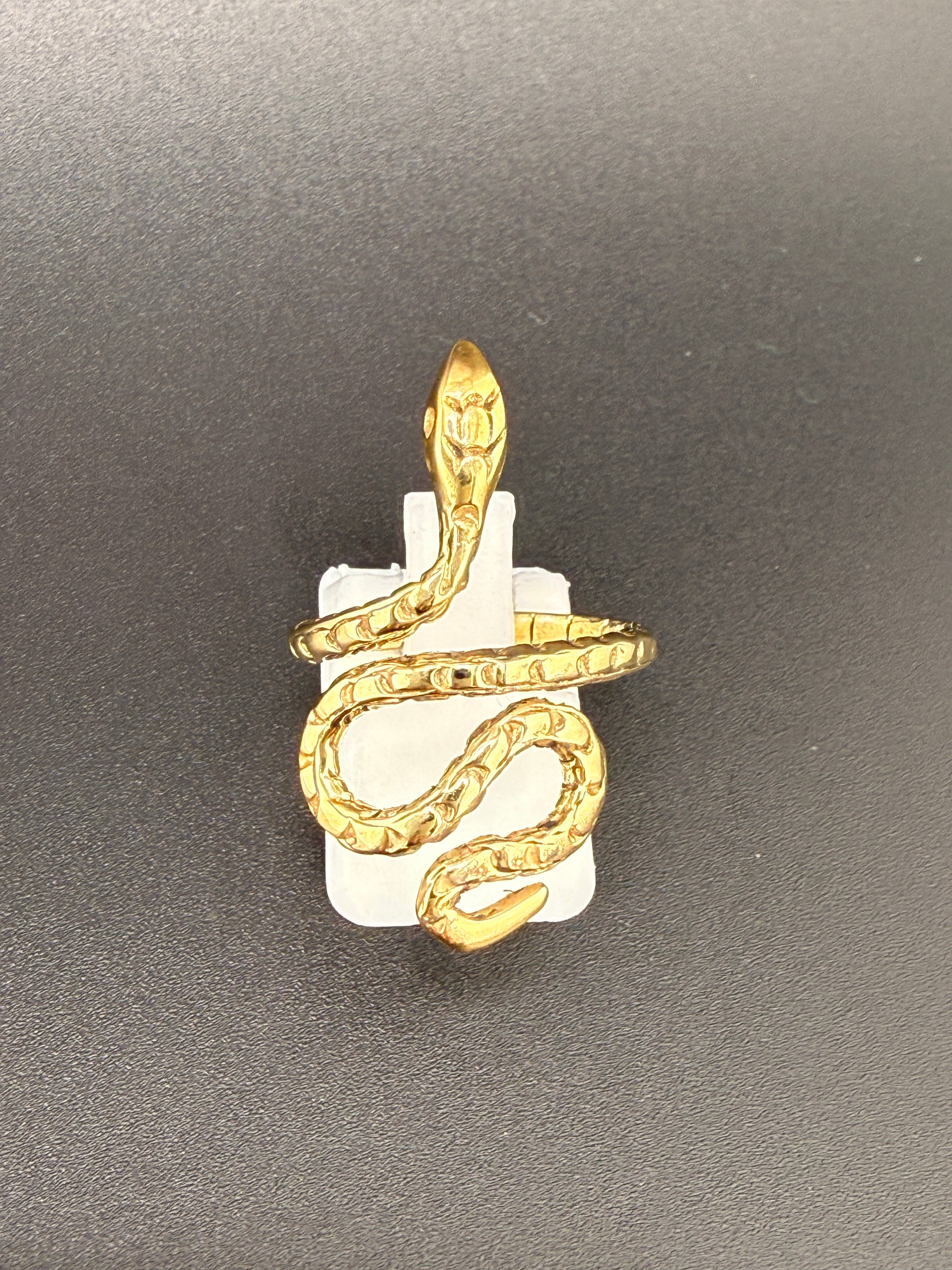 14K Gold Bonded Sterling Silver Snake Ring – 5.2 Grams