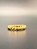 14K Gold Bonded Sterling Silver Textured Twist Rope Ring – 6.5 Grams