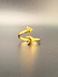 14K Gold Bonded Sterling Silver Arrow Ring – Adjustable Size, 2.11 Grams
