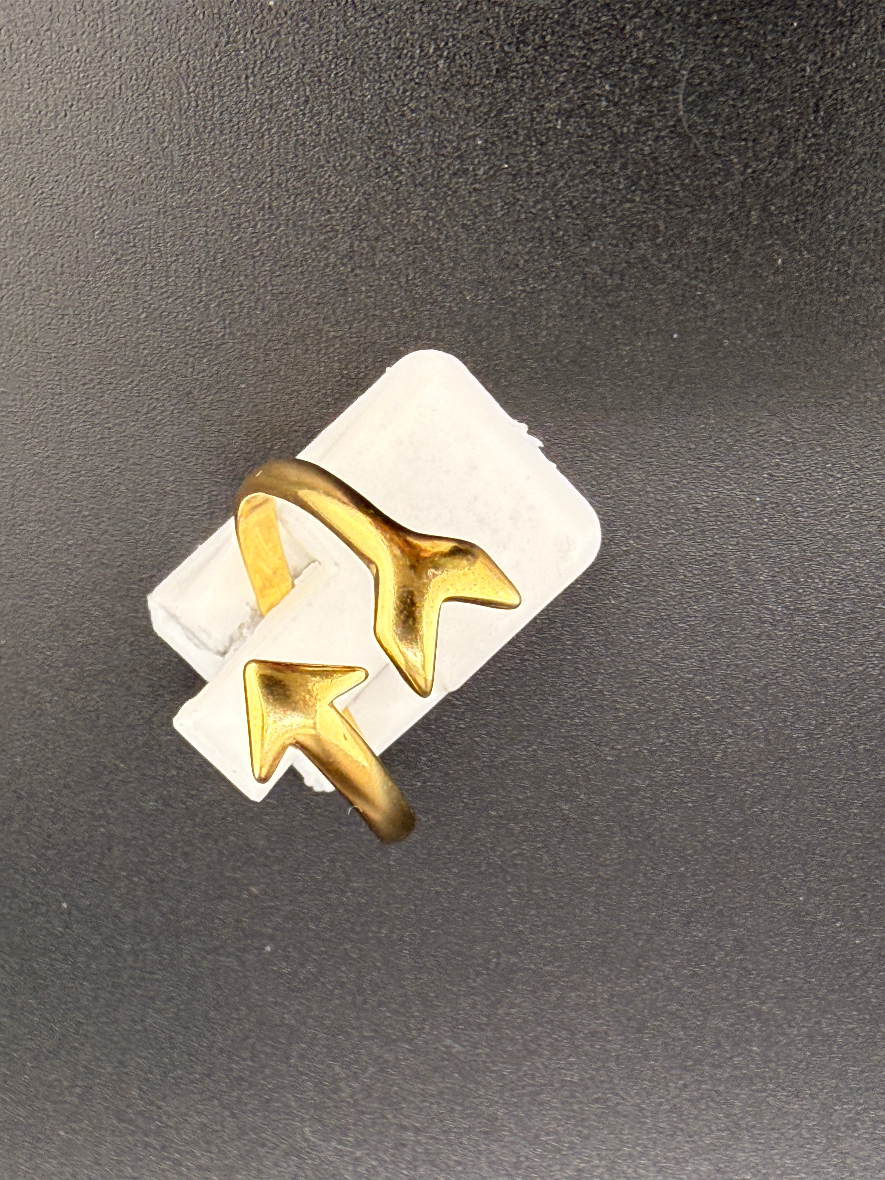 14K Gold Bonded Sterling Silver Arrow Ring – Adjustable Size, 2.11 Grams
