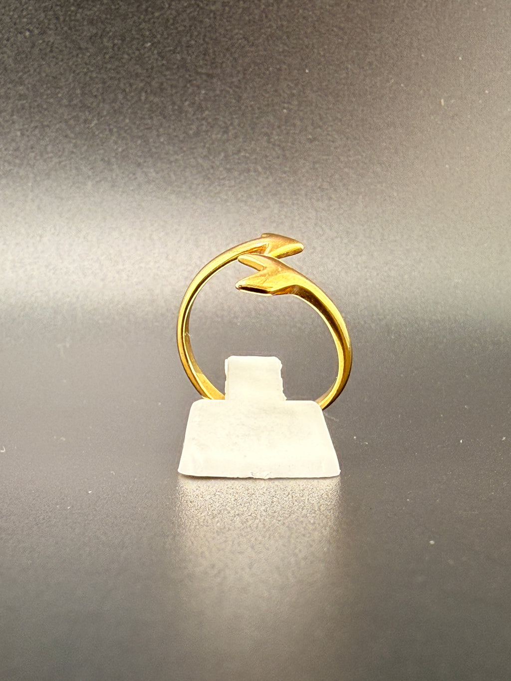 14K Gold Bonded Sterling Silver Arrow Ring – Adjustable Size, 2.11 Grams
