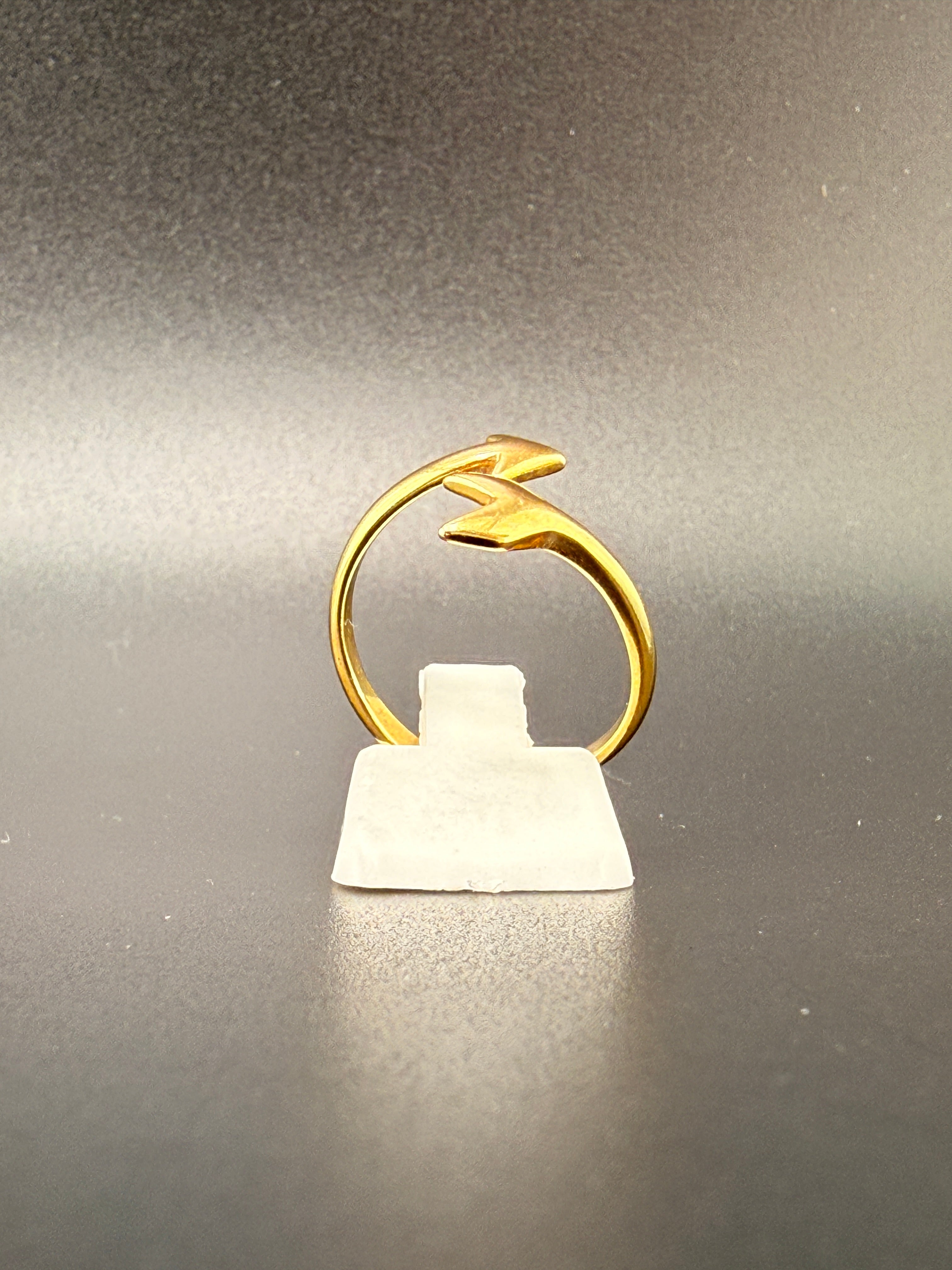 14K Gold Bonded Sterling Silver Arrow Ring – Adjustable Size, 2.11 Grams