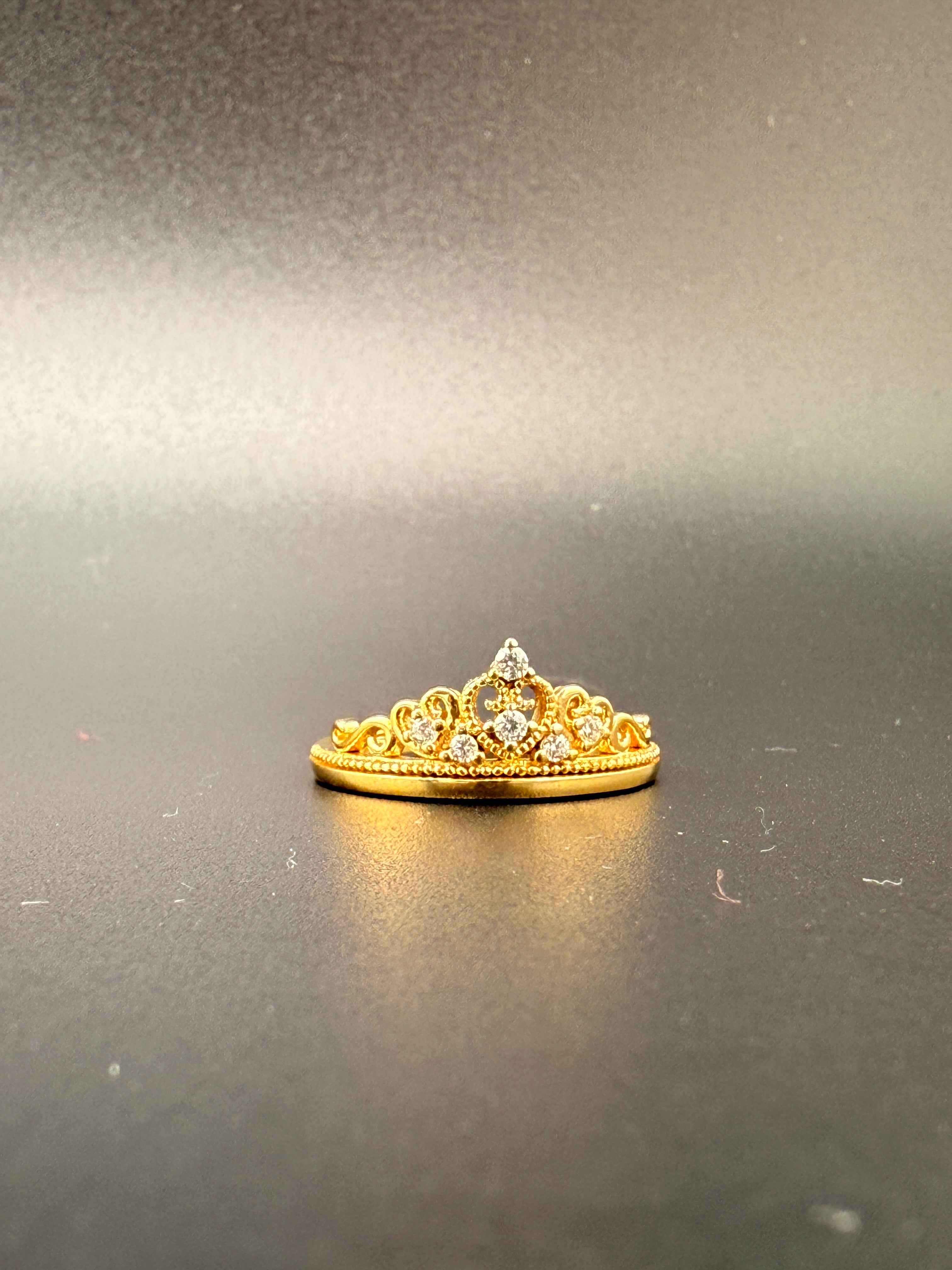 14K Gold Bonded Sterling Silver Tiara Ring – CZ DIAMONSDS