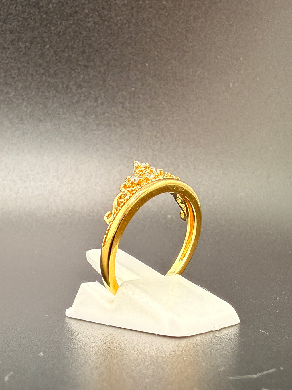 14K Gold Bonded Sterling Silver Tiara Ring – CZ DIAMONSDS