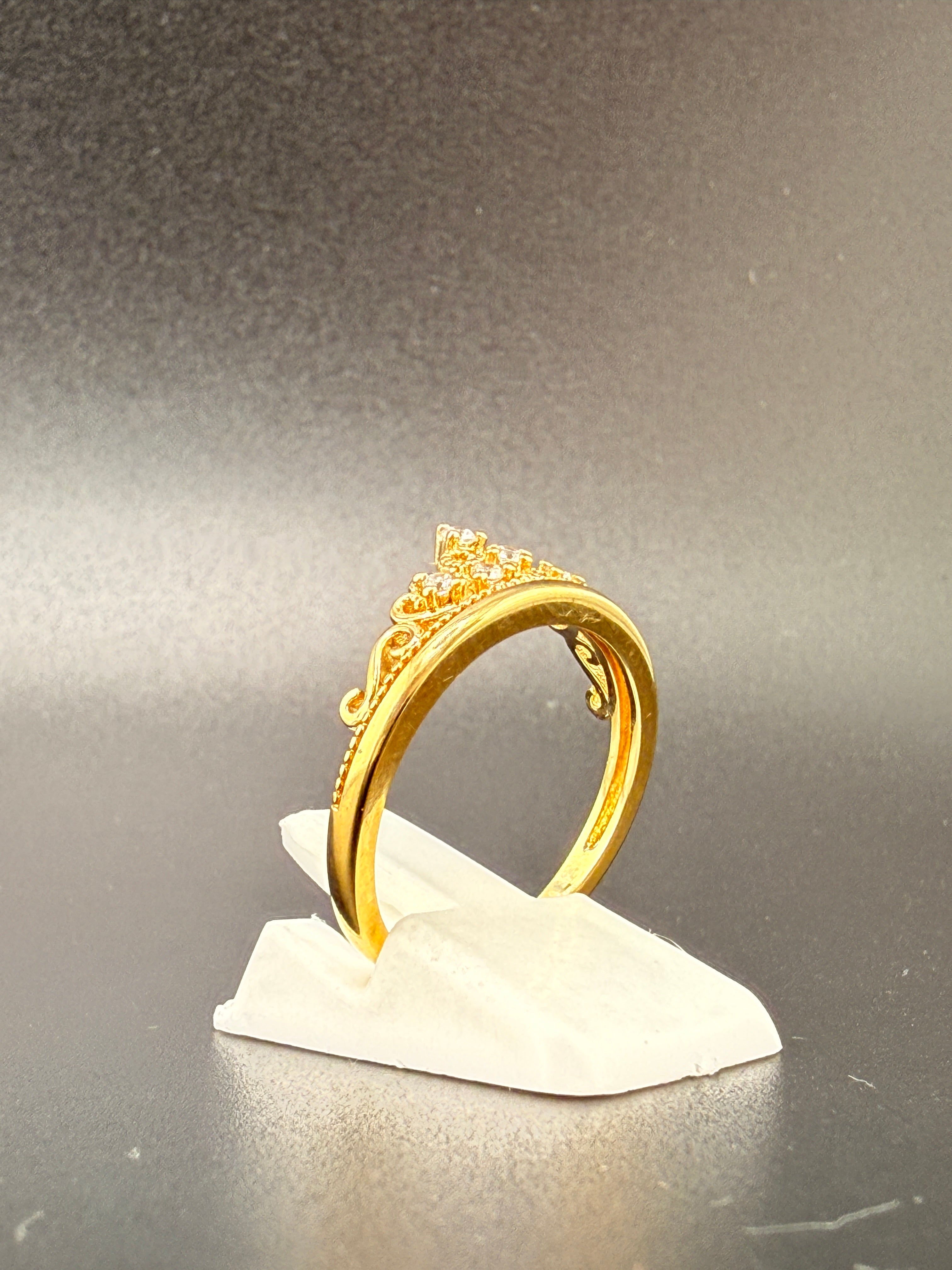 14K Gold Bonded Sterling Silver Tiara Ring – CZ DIAMONSDS