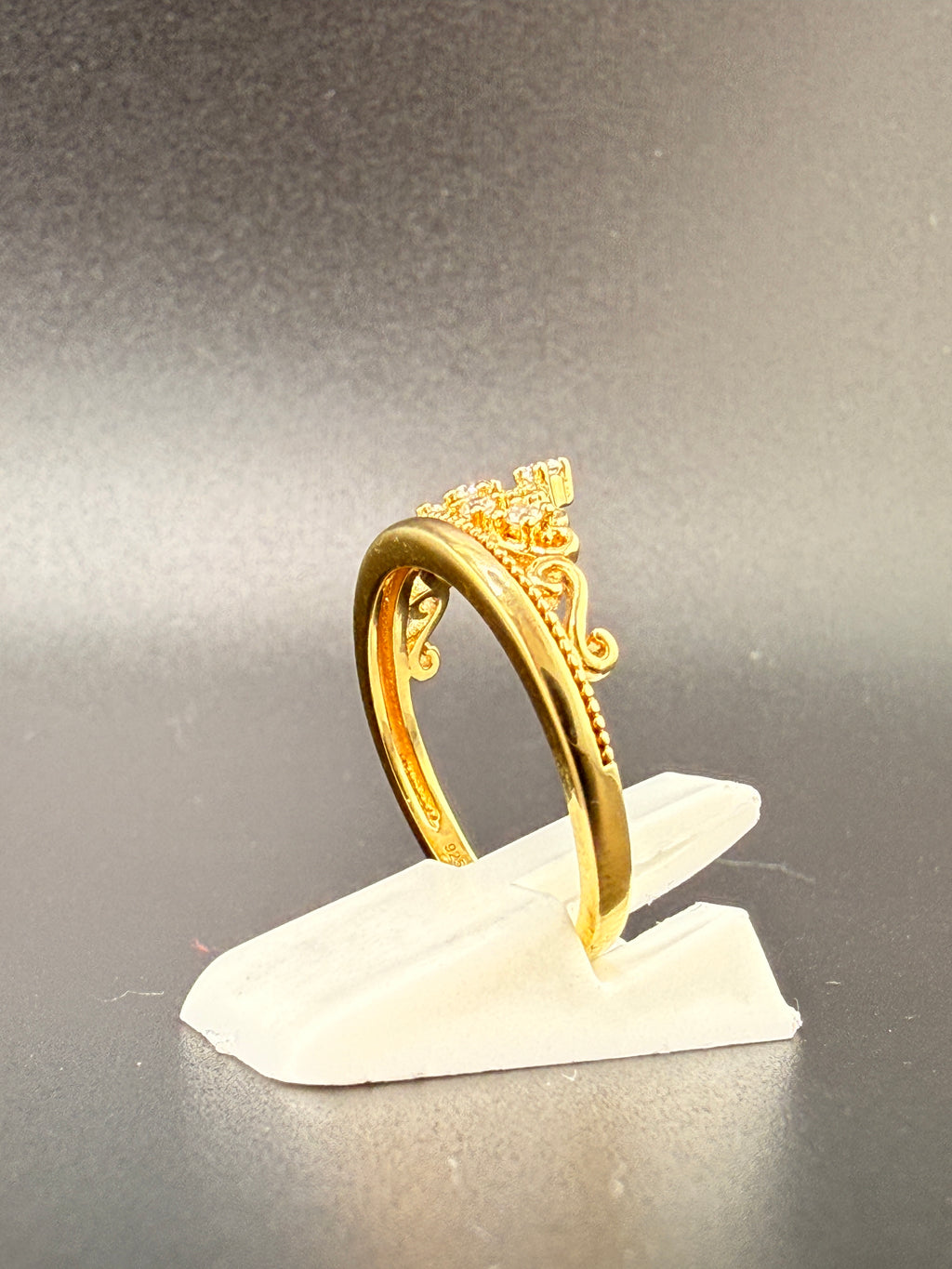 14K Gold Bonded Sterling Silver Tiara Ring – CZ DIAMONSDS
