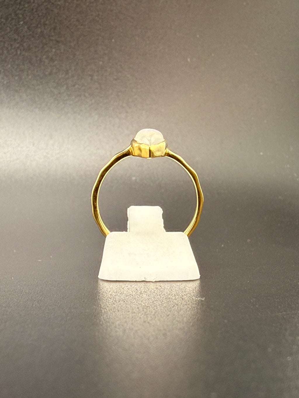 14K Gold Bonded Sterling Silver Opal Teardrop Ring