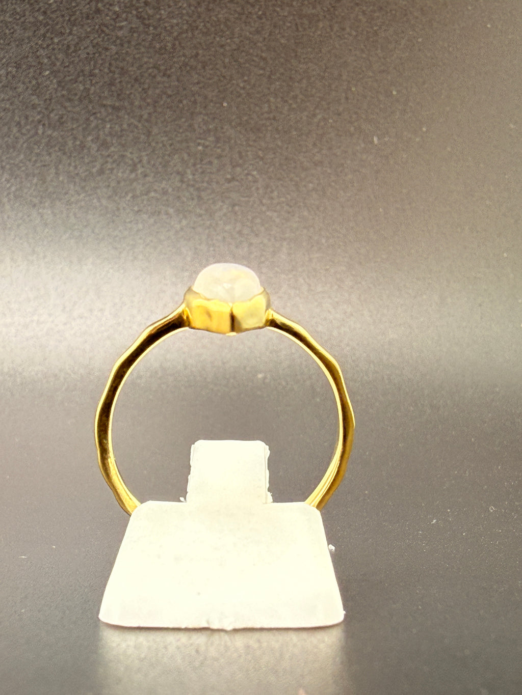 14K Gold Bonded Sterling Silver Opal Teardrop Ring
