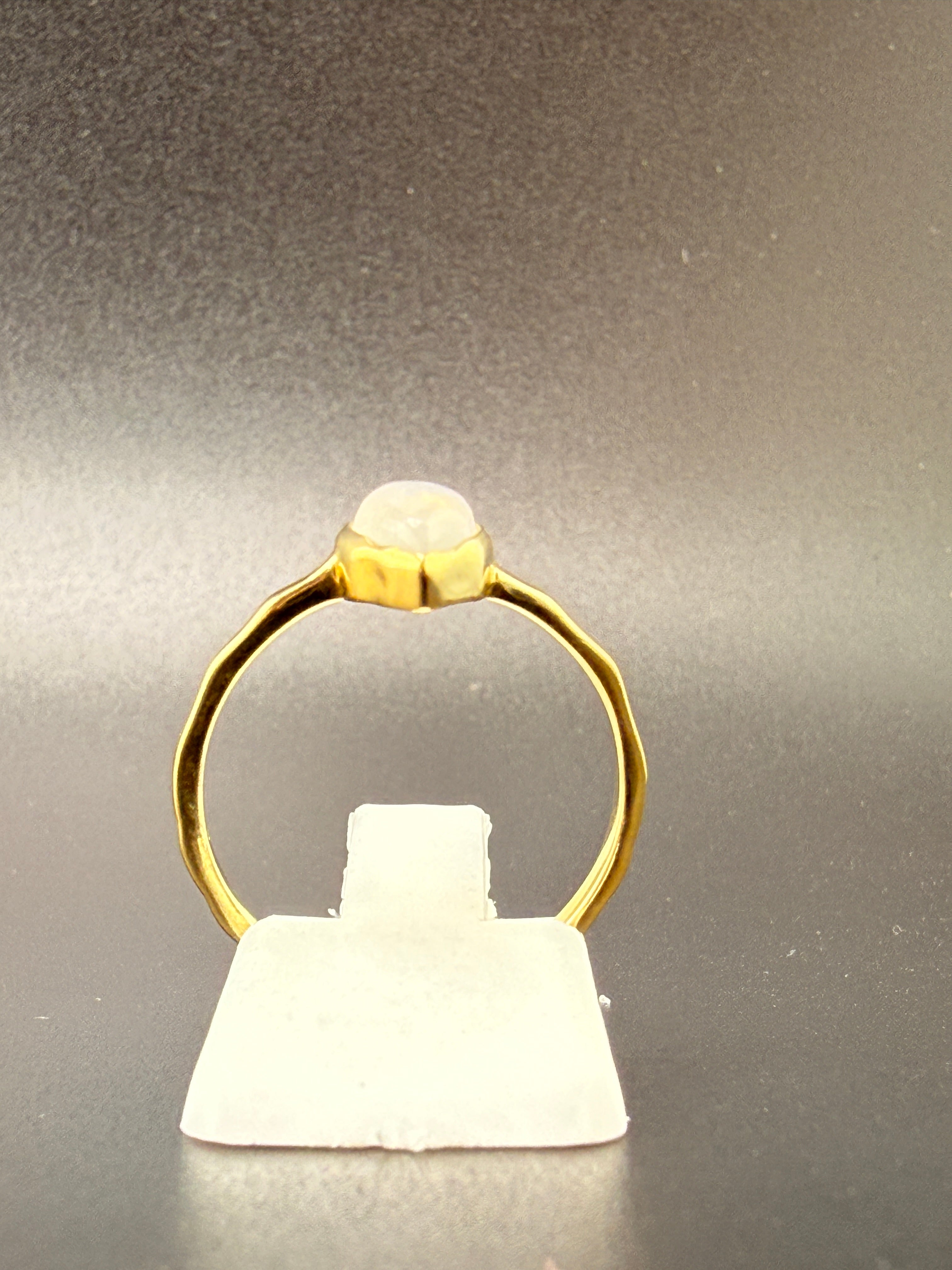 14K Gold Bonded Sterling Silver Opal Teardrop Ring