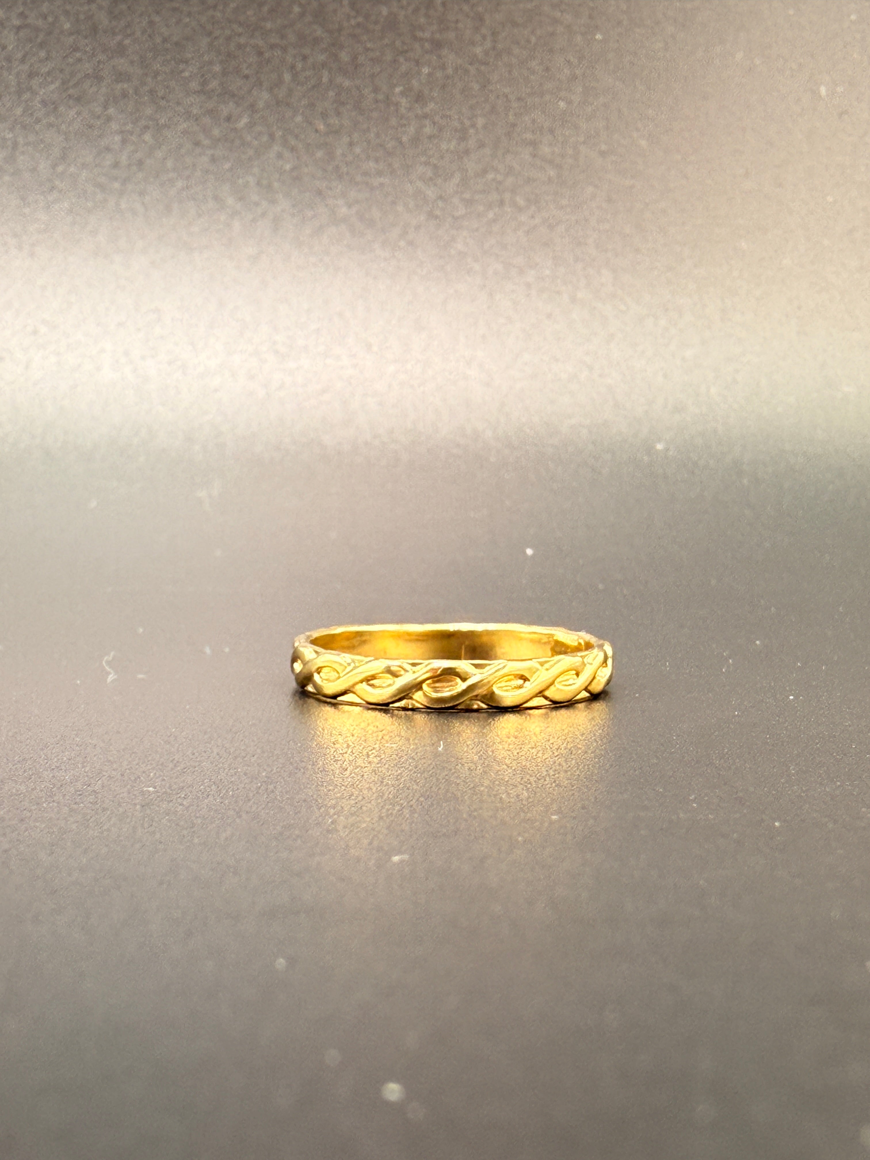 14K Gold Bonded Sterling Silver Twisted Vine Band Ring