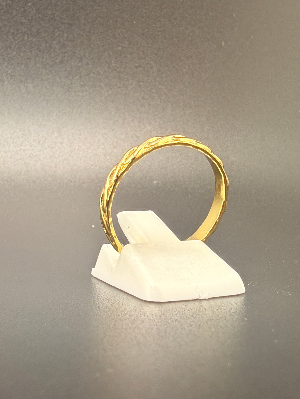 14K Gold Bonded Sterling Silver Twisted Vine Band Ring
