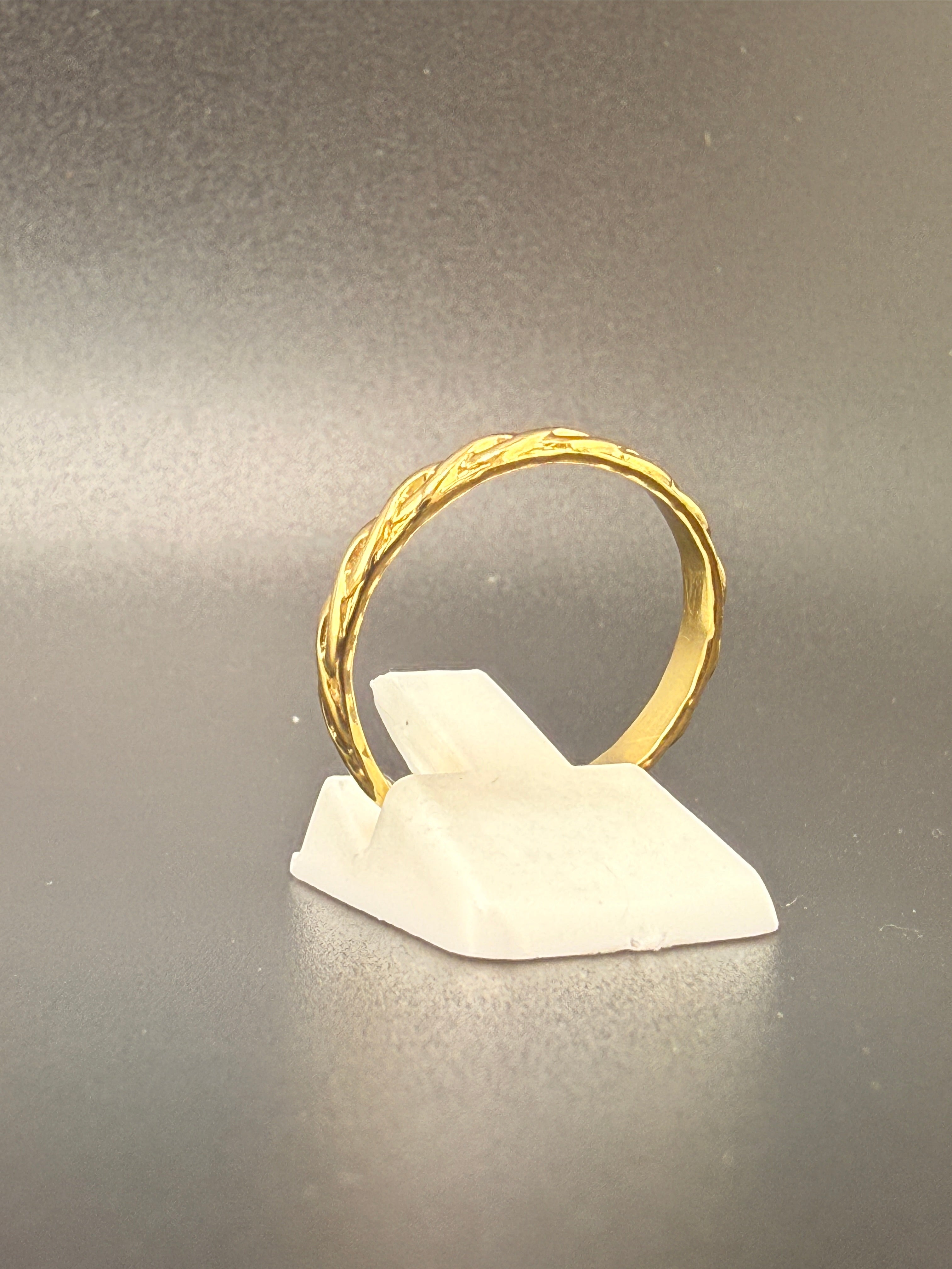 14K Gold Bonded Sterling Silver Twisted Vine Band Ring