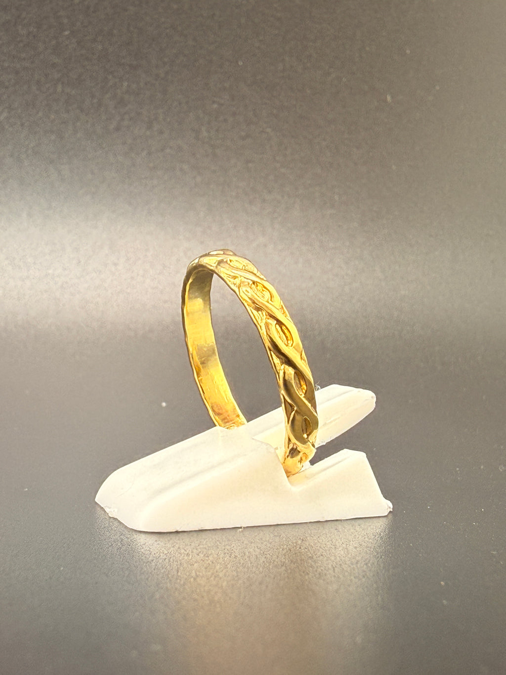 14K Gold Bonded Sterling Silver Twisted Vine Band Ring