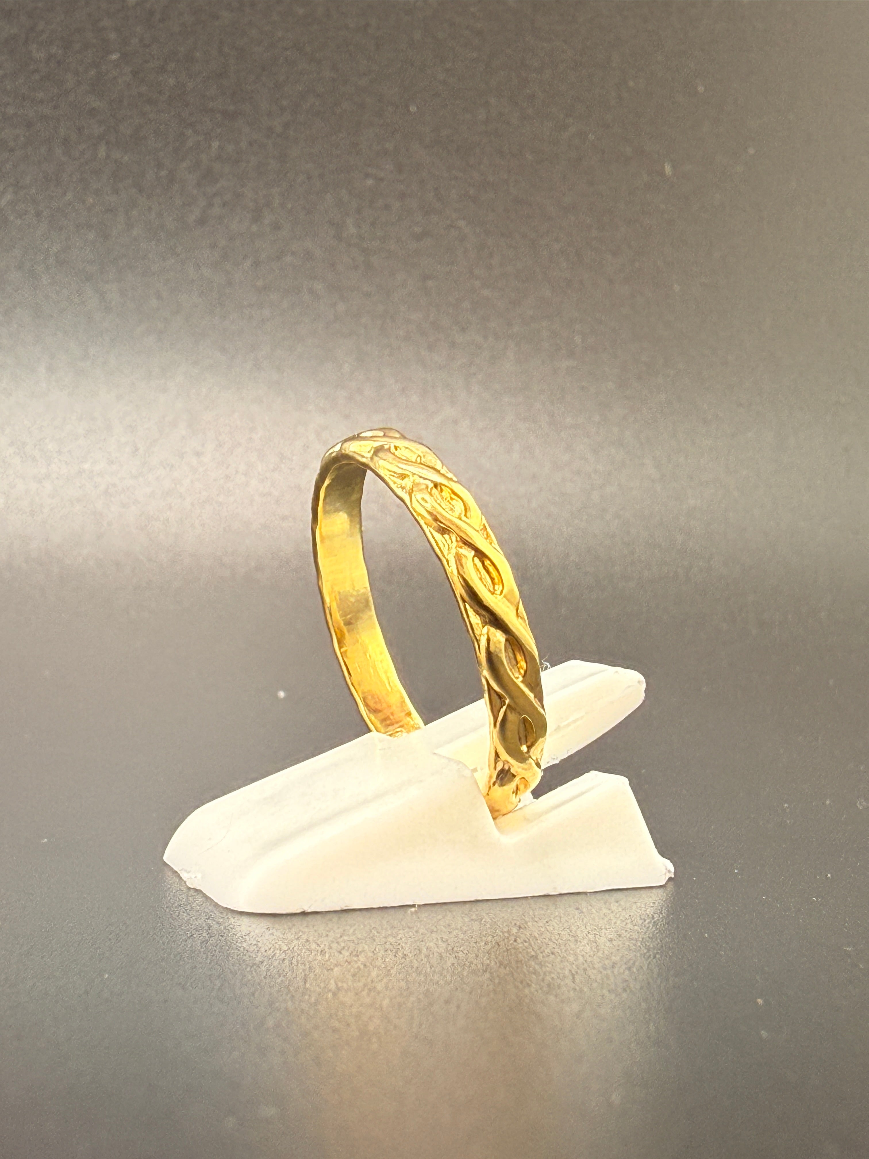 14K Gold Bonded Sterling Silver Twisted Vine Band Ring