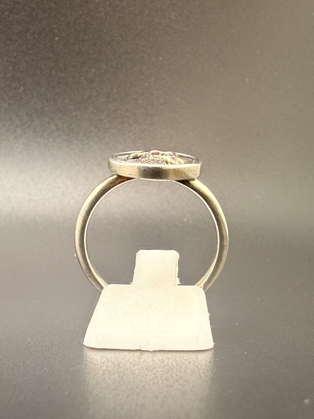 925 Sterling Silver Round Skull Ring