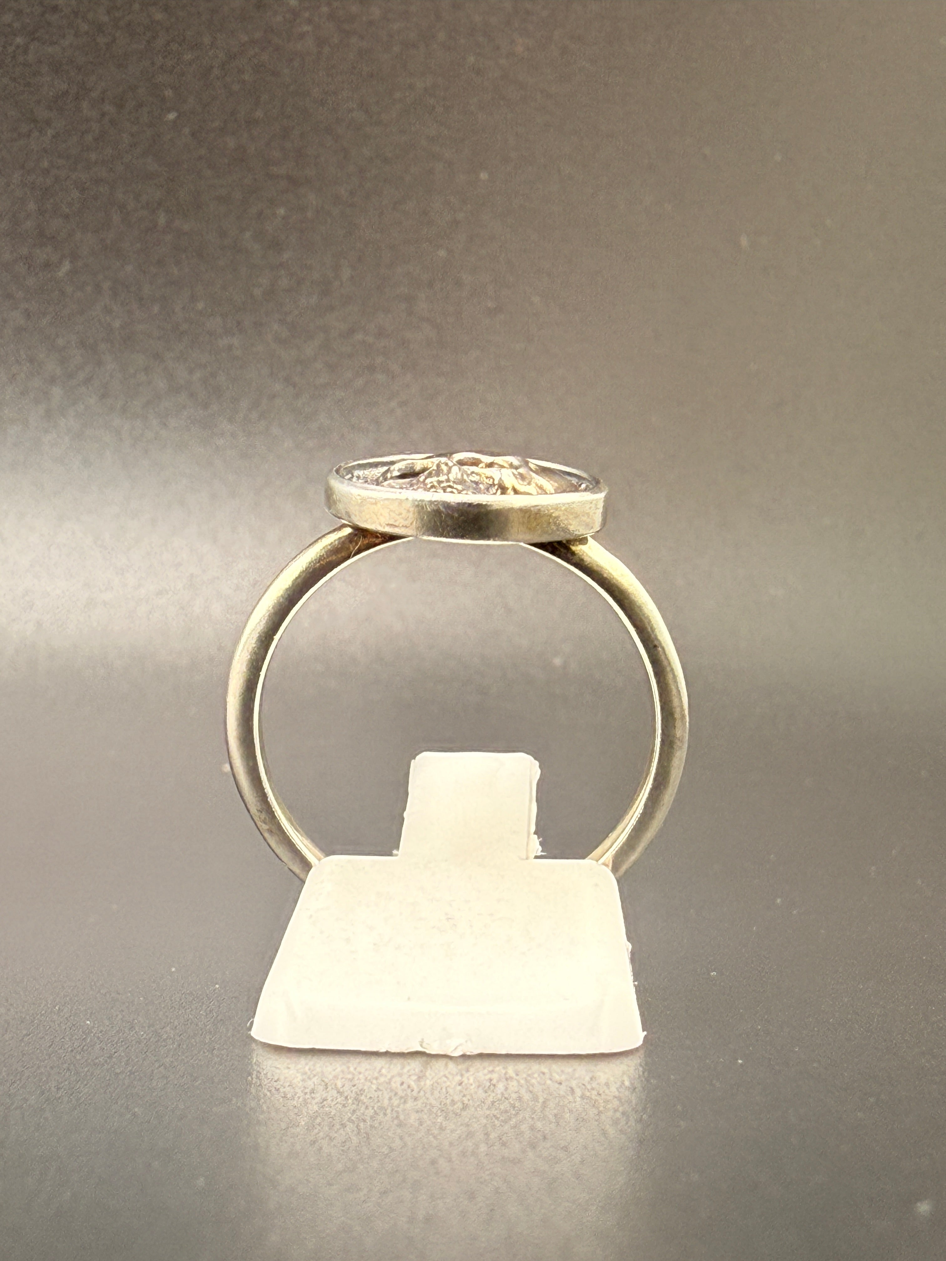 925 Sterling Silver Round Skull Ring
