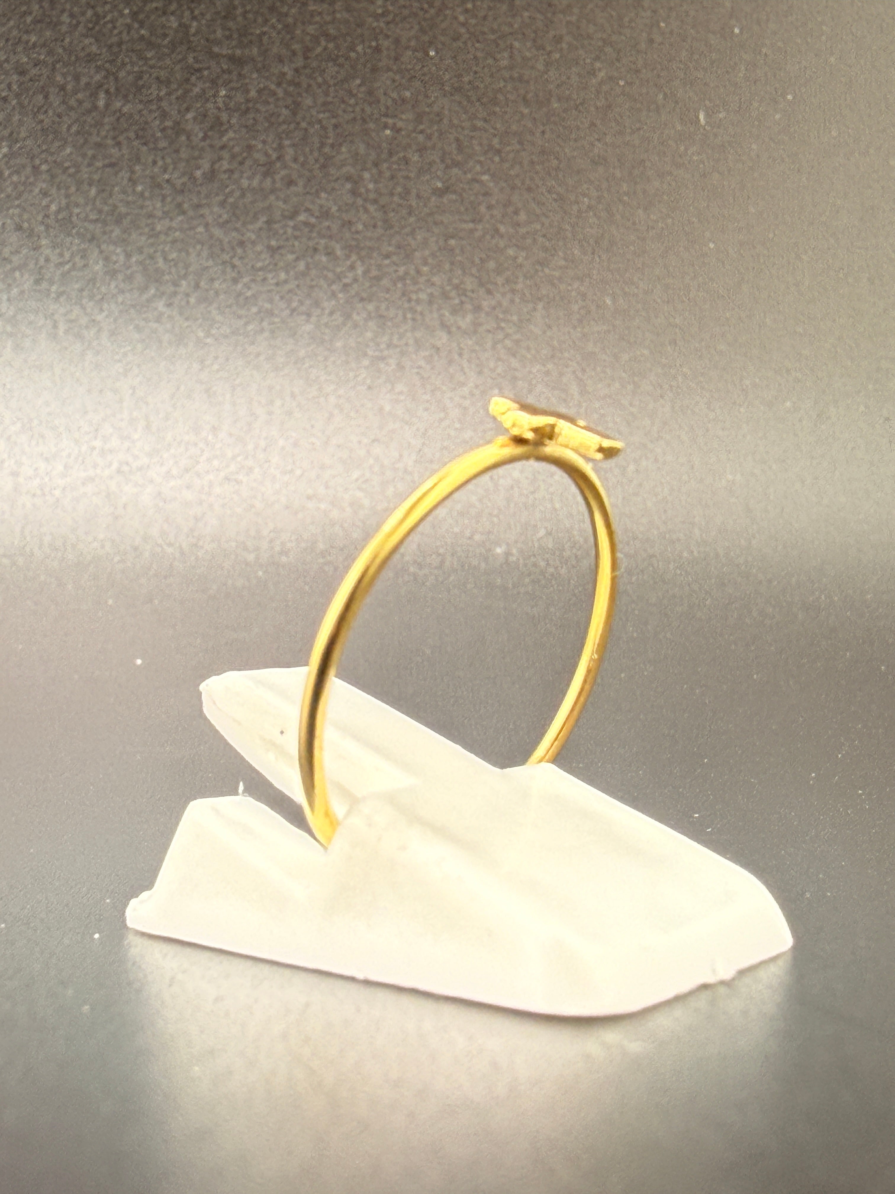 14K Gold Bonded Sterling Silver Tiny Cross Ring
