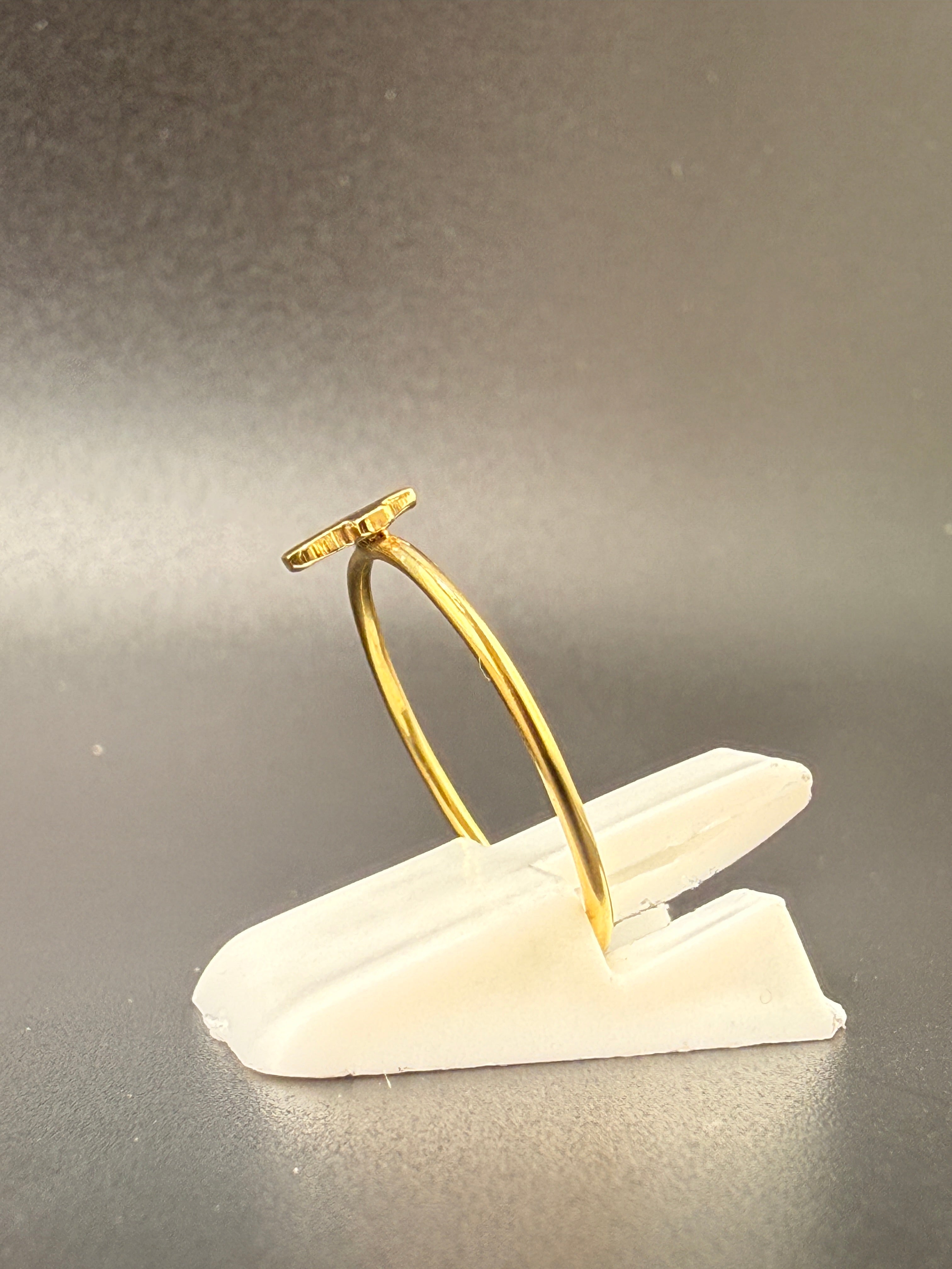 14K Gold Bonded Sterling Silver Tiny Cross Ring