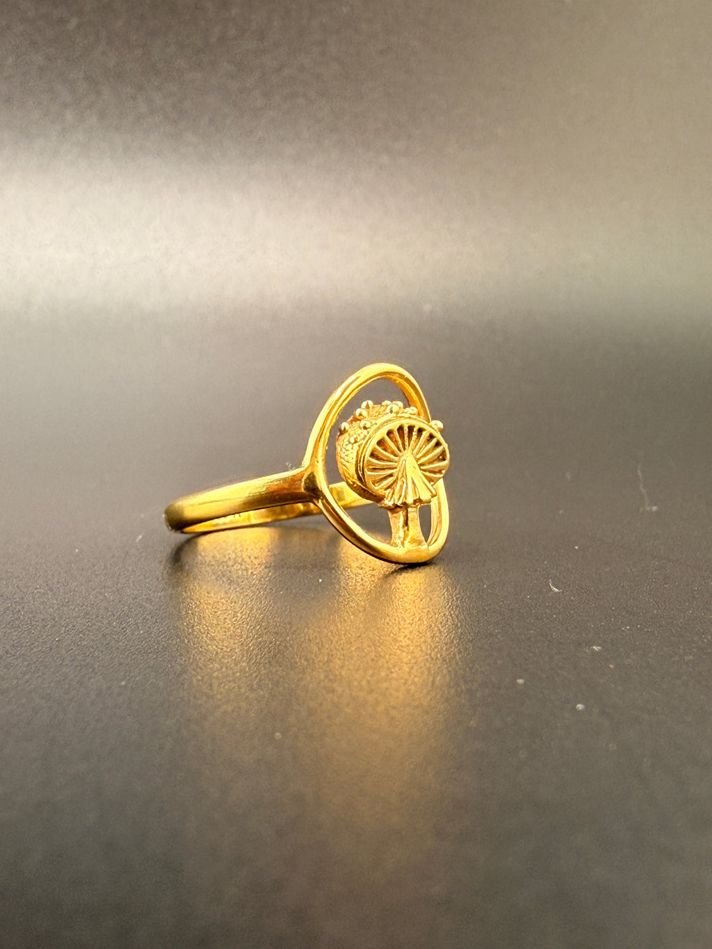 14K Gold Bonded Sterling Silver Mushroom Ring – Unique Mushroom Jewelry