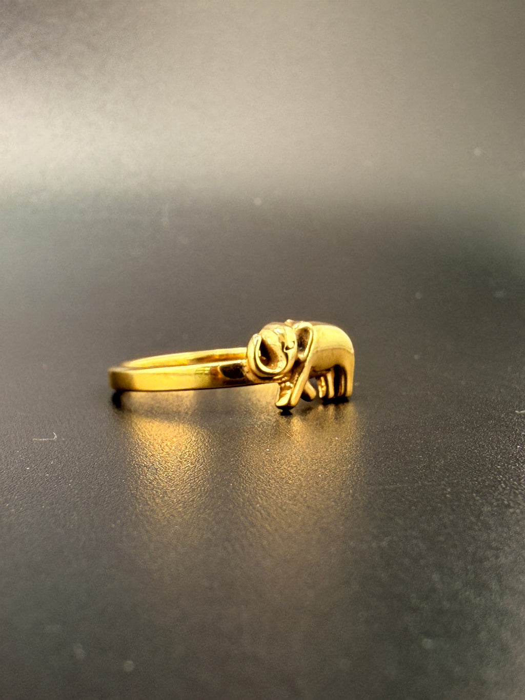 14K Gold Bonded Sterling Silver Elephant Ring – Elephant Statement Ring