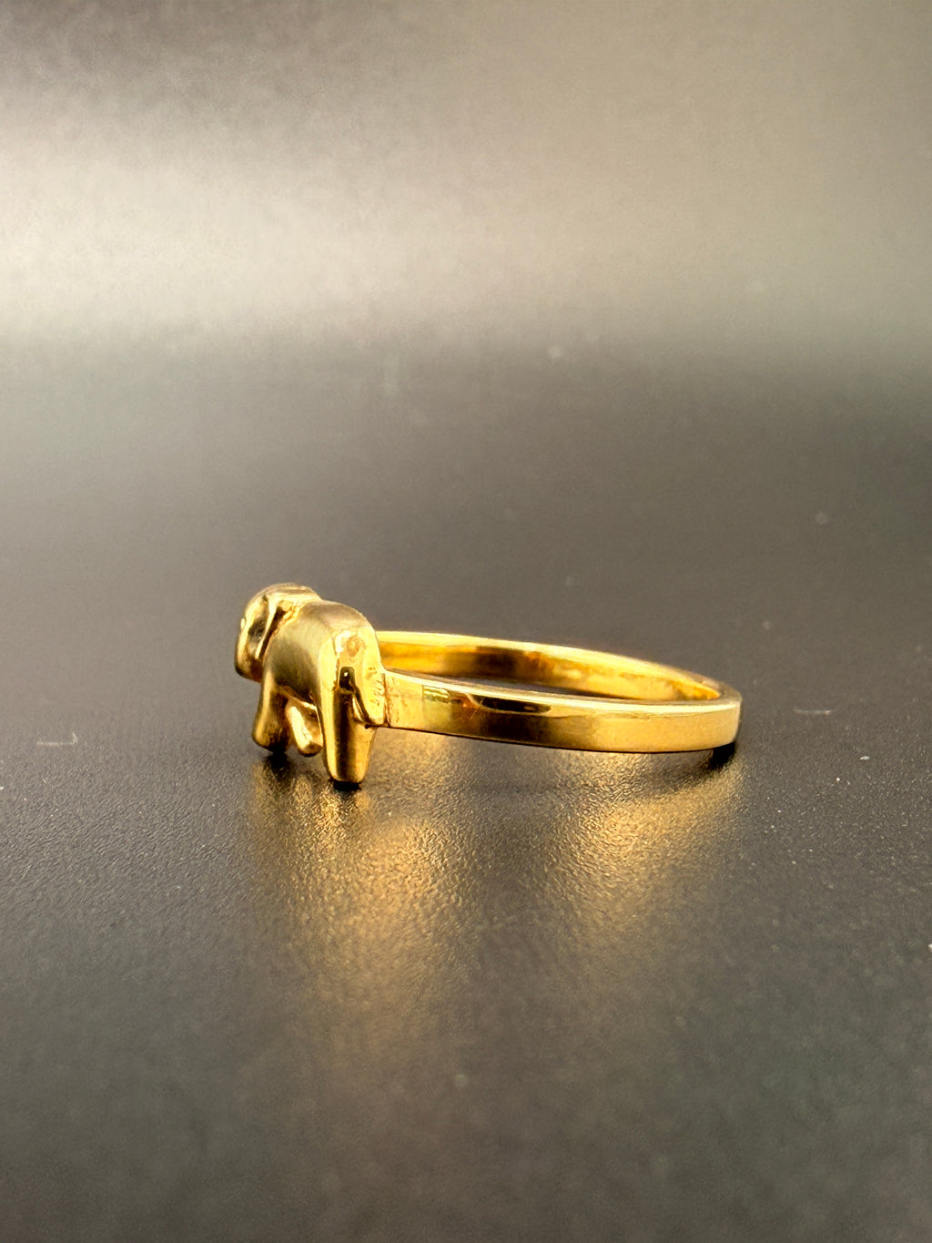 14K Gold Bonded Sterling Silver Elephant Ring – Elephant Statement Ring