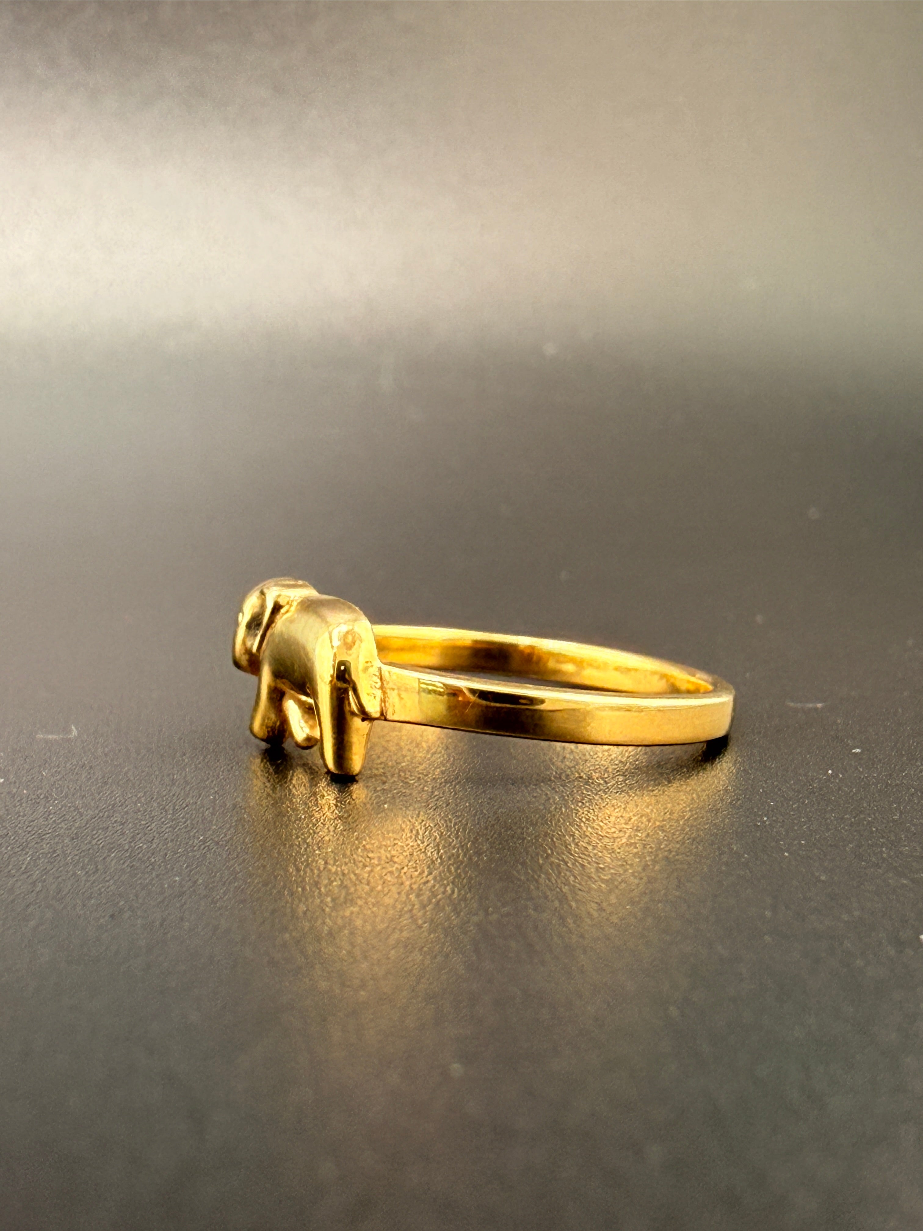 14K Gold Bonded Sterling Silver Elephant Ring – Elephant Statement Ring