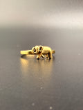 14K Gold Bonded Sterling Silver Elephant Ring – Elephant Statement Ring