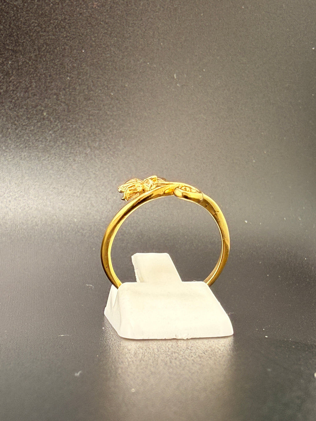 14K Gold Bonded Sterling Silver Lotus Flower Ring – Adjustable