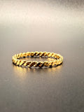 14K Gold Bonded Sterling Silver Twist Wire Band Ring