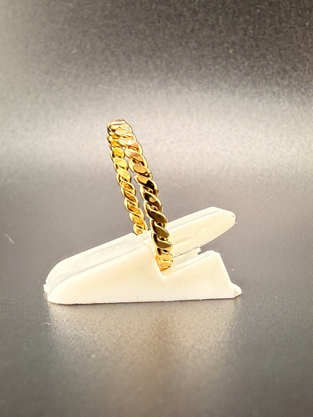 14K Gold Bonded Sterling Silver Twist Wire Band Ring
