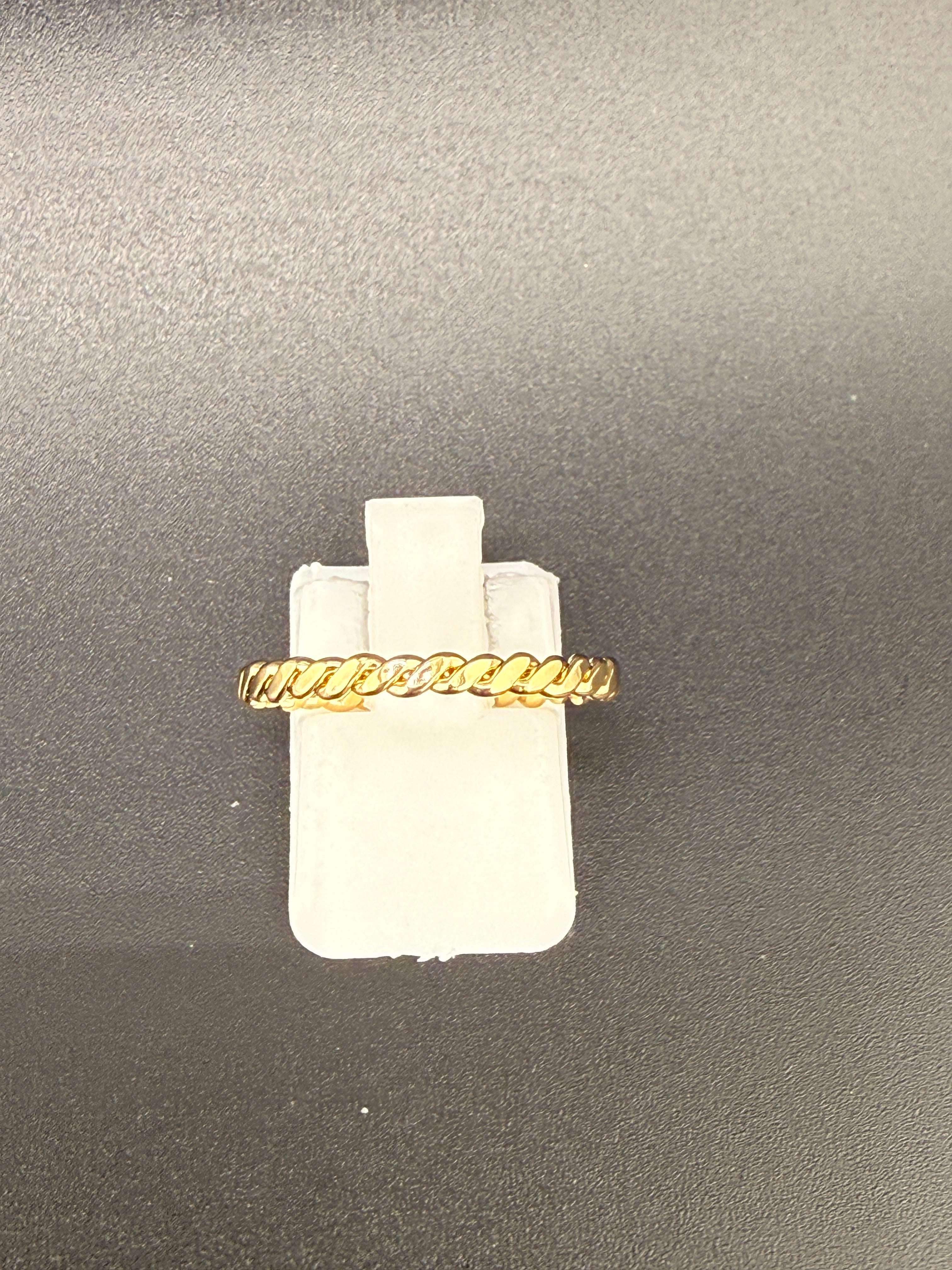 14K Gold Bonded Sterling Silver Twist Wire Band Ring