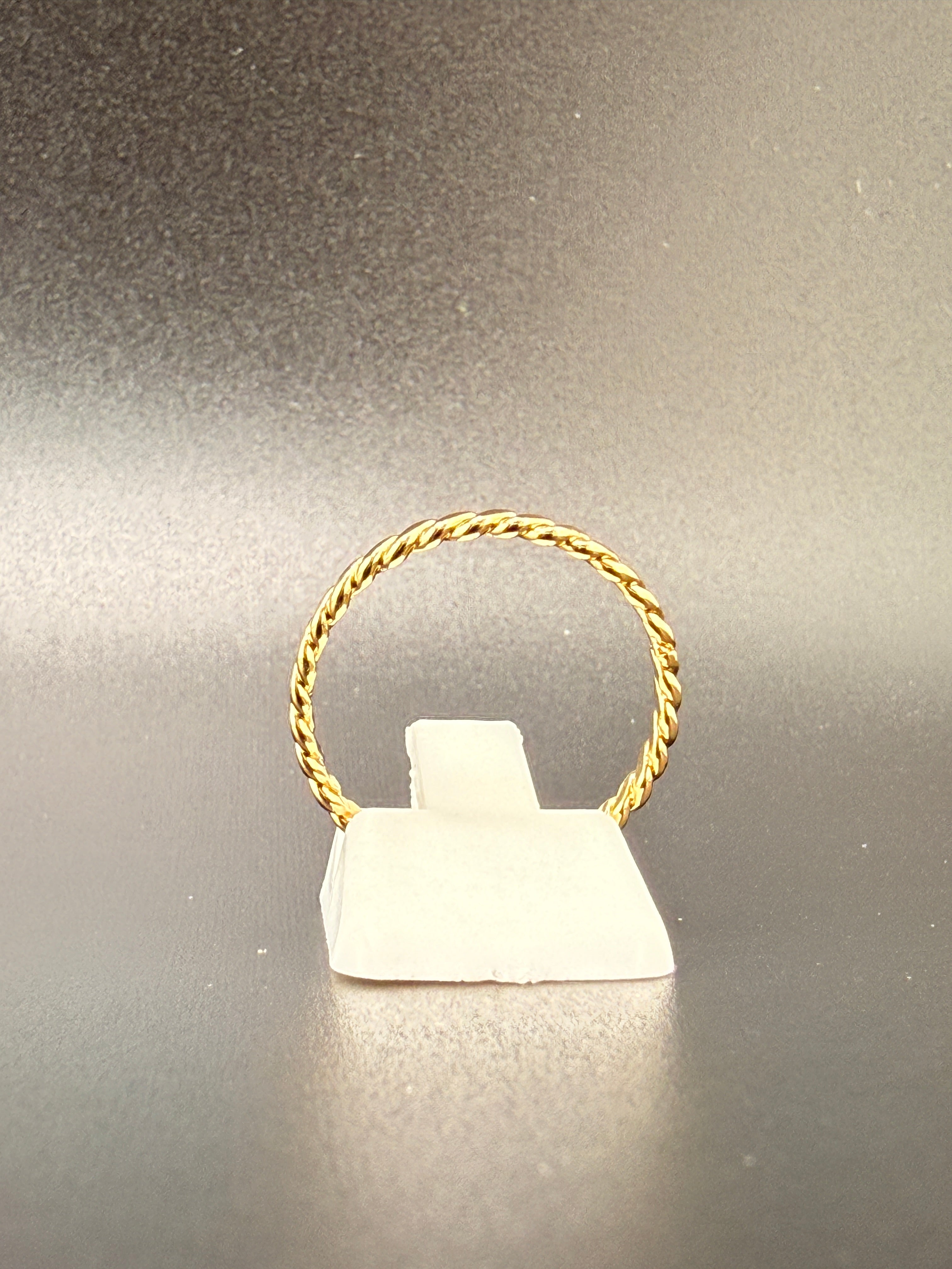 14K Gold Bonded Sterling Silver Twist Wire Band Ring