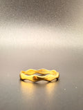 14K Gold Bonded Sterling Silver Wavy Band Ring