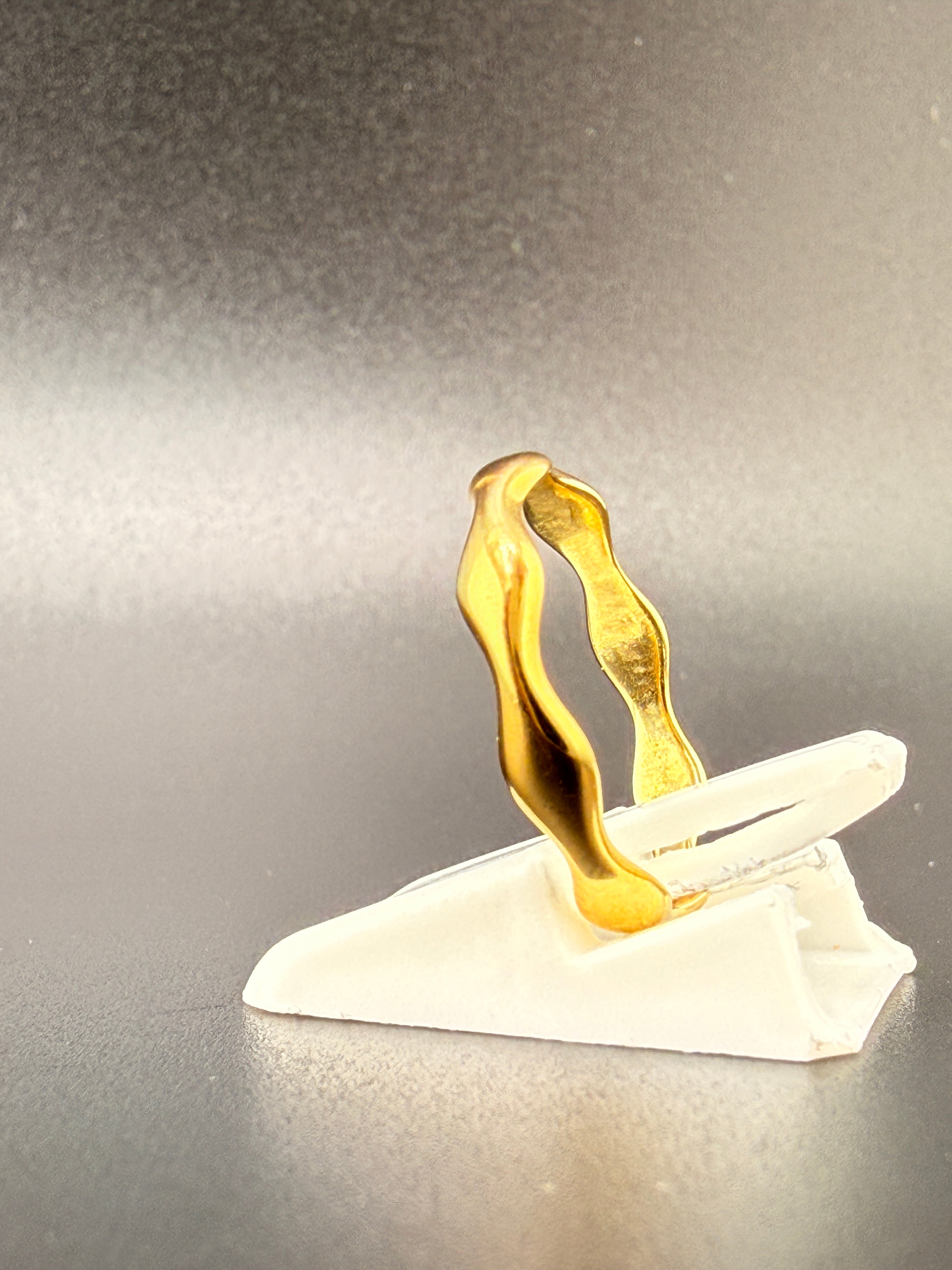 14K Gold Bonded Sterling Silver Wavy Band Ring