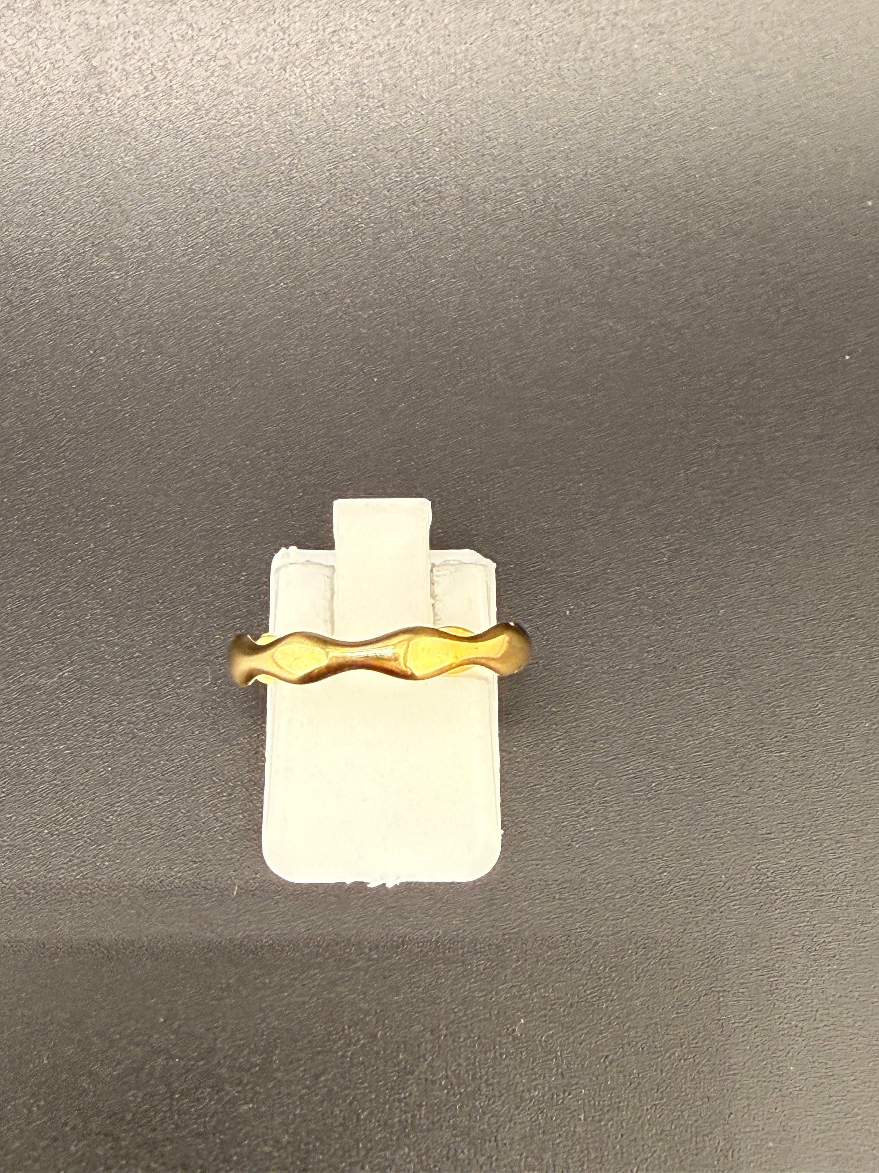 14K Gold Bonded Sterling Silver Wavy Band Ring