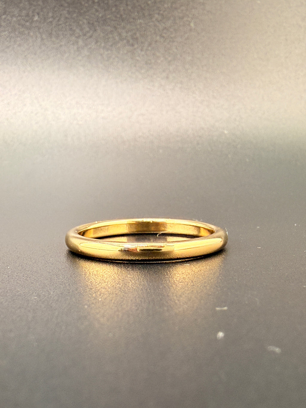 14K Gold Bonded Sterling Silver Polished Plain Gold Band