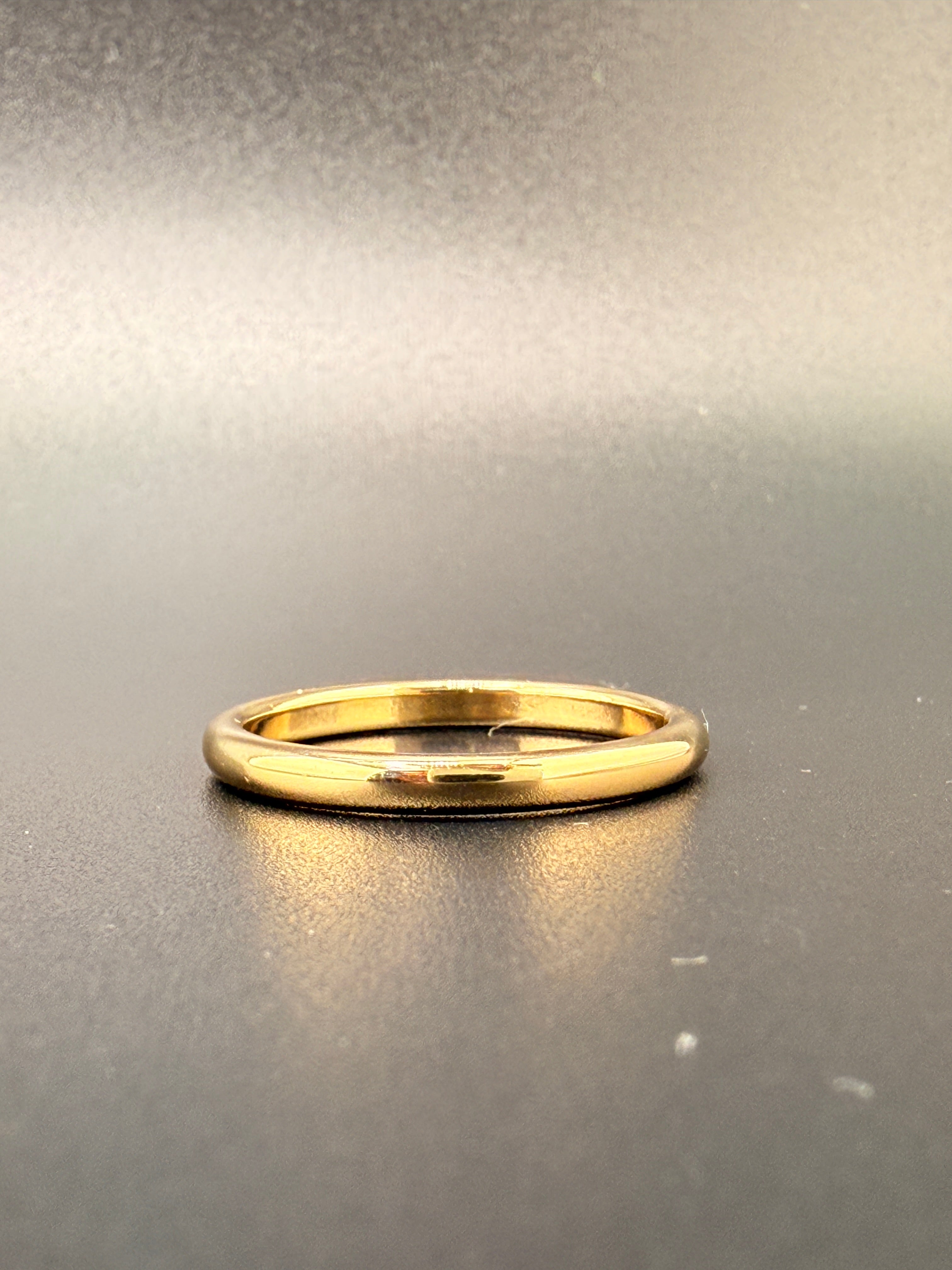 14K Gold Bonded Sterling Silver Polished Plain Gold Band