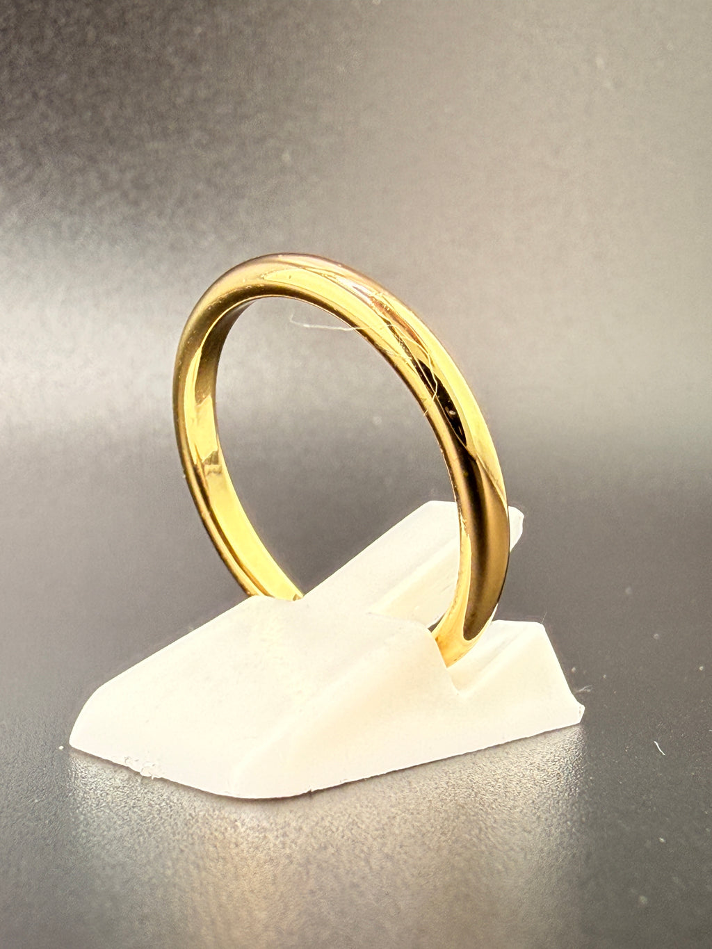 14K Gold Bonded Sterling Silver Polished Plain Gold Band