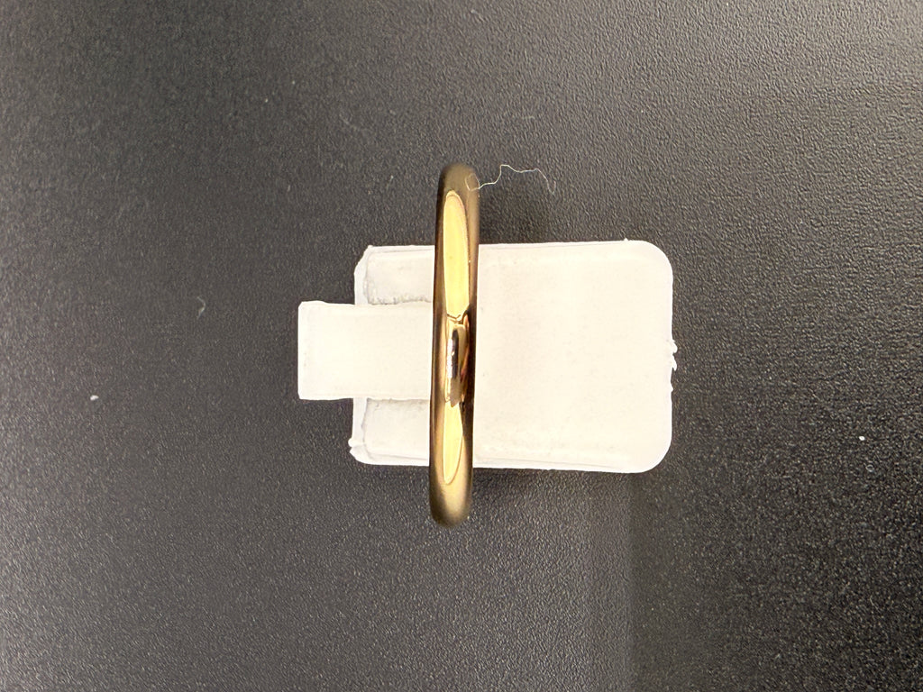 14K Gold Bonded Sterling Silver Polished Plain Gold Band