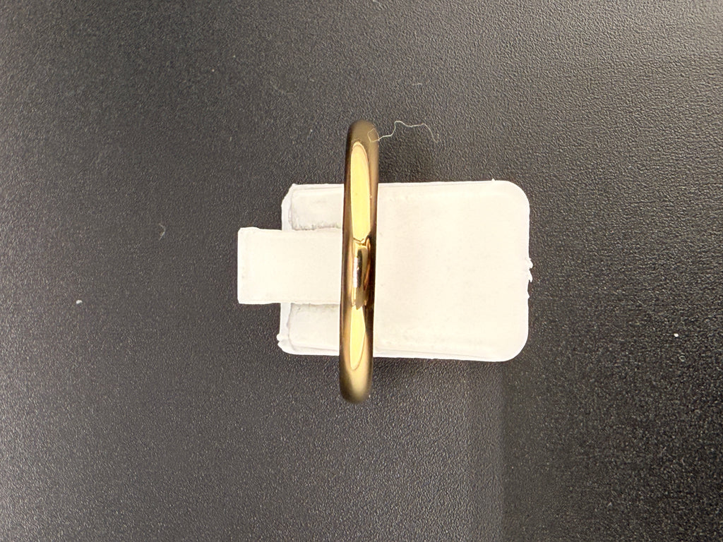 14K Gold Bonded Sterling Silver Polished Plain Gold Band