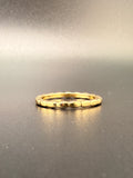 14K Gold Bonded Sterling Silver Textured Band Ring