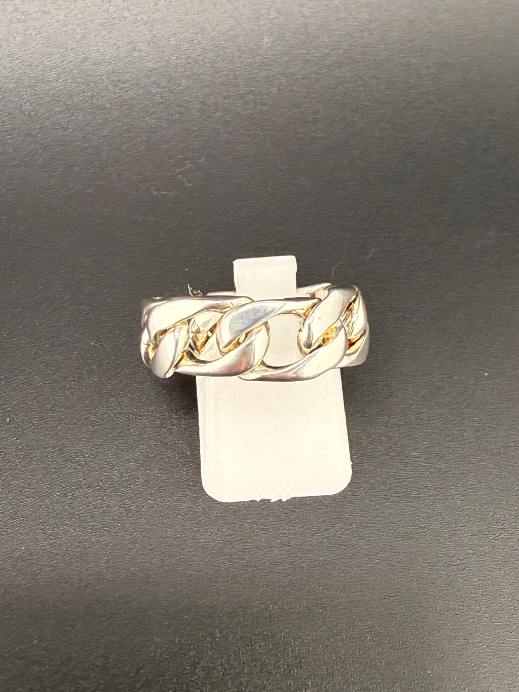 925 Sterling Silver Cuban Link Chain Ring