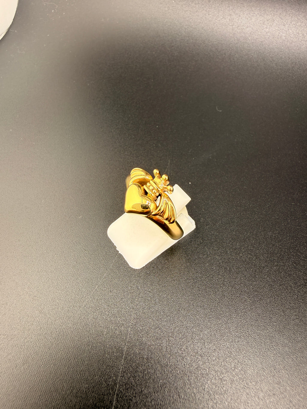 Gold Plated 925 Sterling Silver Claddagh Ring – Size 7, 7.15 Grams - 7
