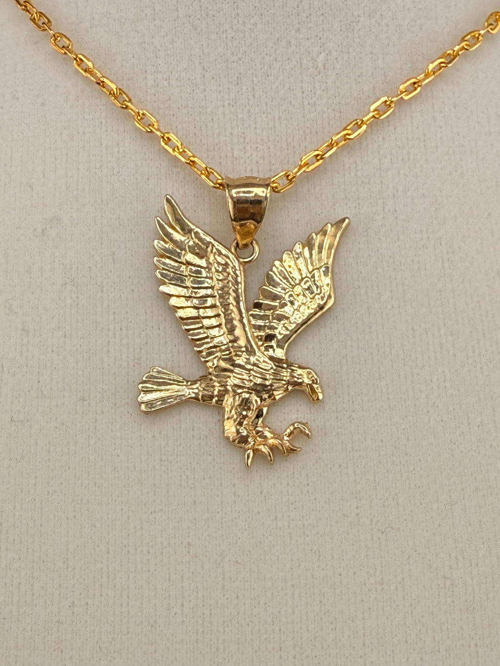 14k Gold Eagle pendant
