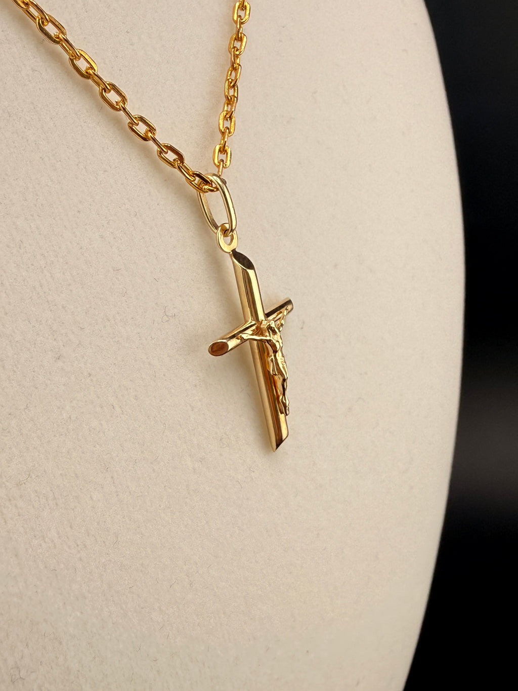 10K Solid Gold Jesus on Cross Pendant